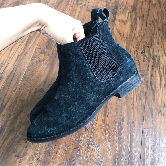 TOMS • Ella chelsea boot black suede leather ankle bootie slip on - Picture 7 of 13